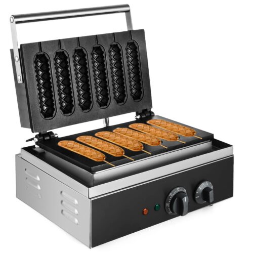 Hot-dog gofrisütő gép – tapadásmentes – 1500W