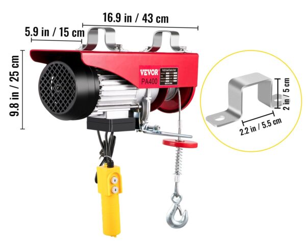 Elektromos csörlő – 400 kg