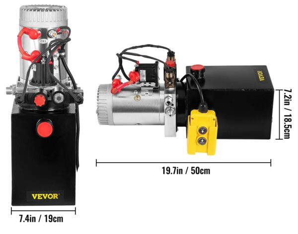 Hidraulikus kettős működésű szivattyú, 12V, 8l