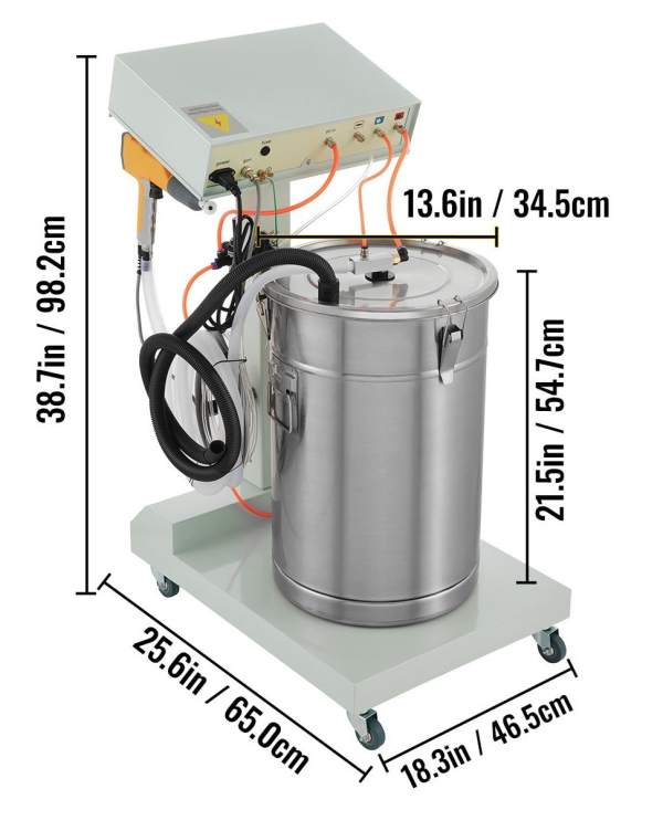 Porszóró, porfestő gép – 40W, 50l