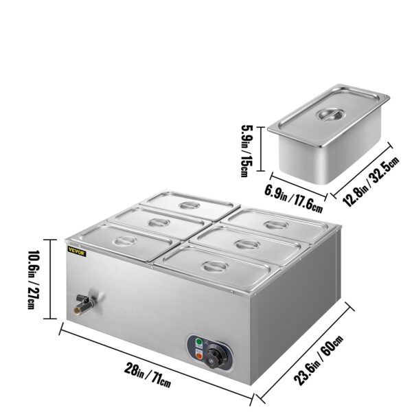 Ételmelegítő – 6 rekesszel, 850W