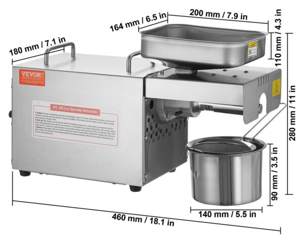 700 W-os elektromos olajprés gép, 1,5kg/h - Image 5