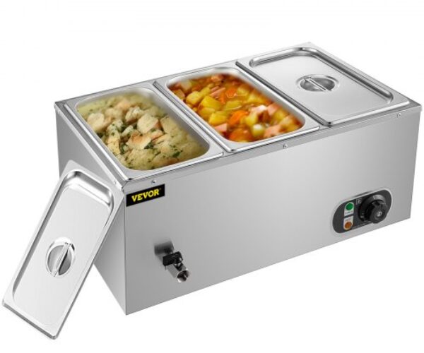 Ipari Ételmelegítő Gőzasztal 850 W