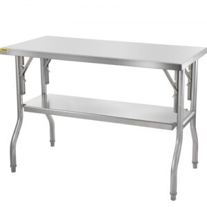 Összecsukható Rozsdamentes Munkaasztal 1220x610 mm
