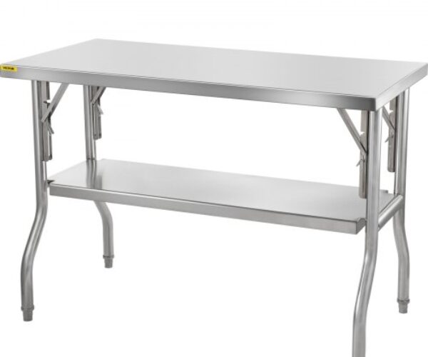 Összecsukható Rozsdamentes Munkaasztal 1220×610 mm