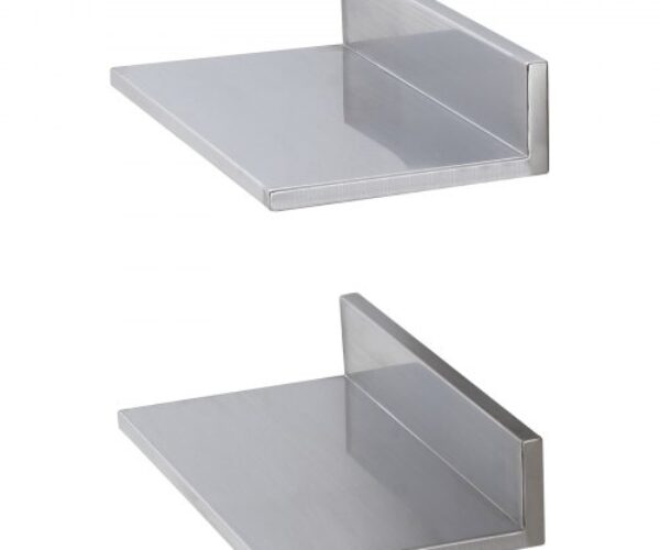 Rozsdamentes Acél Lebegő Polc 218×406 mm 44 kg