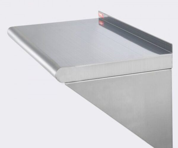 Rozsdamentes Acél Polc Konzolokkal 305×610 mm 104 kg