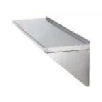Rozsdamentes Acél Polc Konzolokkal 457x1219 mm