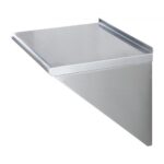 Rozsdamentes Acél Polc Konzolokkal 457x610 mm