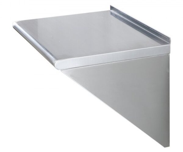 Rozsdamentes Acél Polc Konzolokkal 457×610 mm