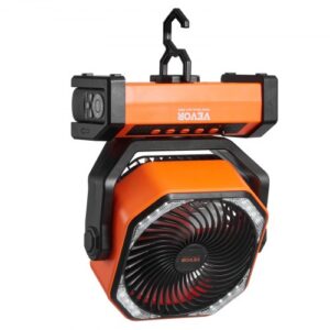 Hordozható Ventilátor LED Lámpával 229 mm