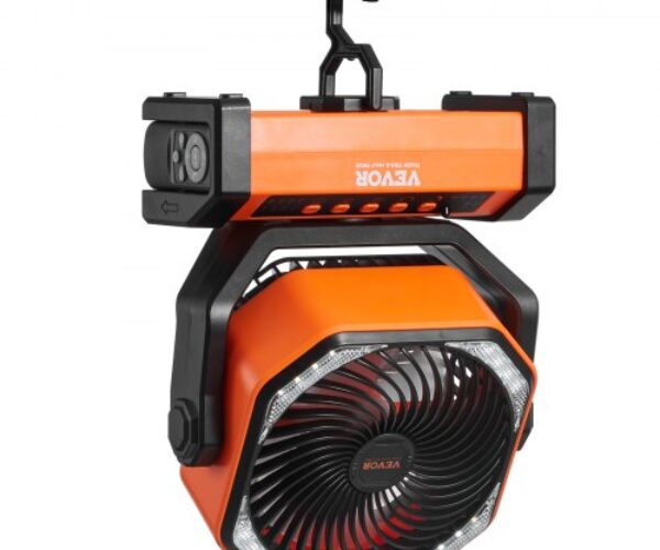 Hordozható Ventilátor LED Lámpával 229 mm