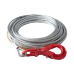 Horganyzott Acél Csörlőkábel Forgóhoroggal 9.5 mm x 30 m 68 kN