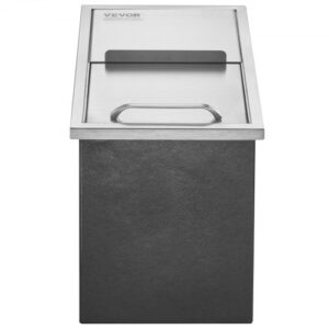 Rozsdamentes Jéghűtő Tolófedéllel 457x305x368 mm