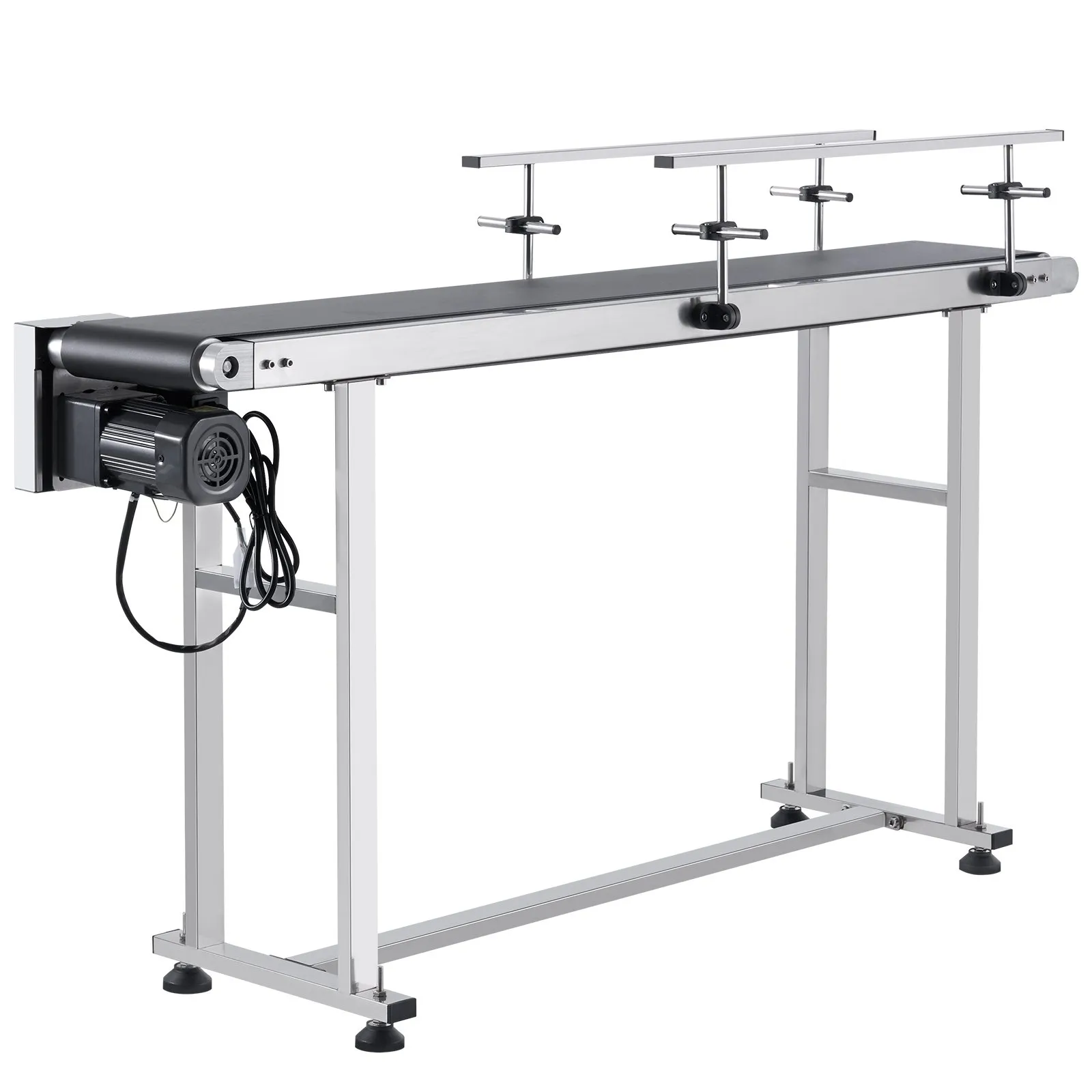 Szállítószalag – 150 x 20, rozsdamentes acél, ipari motoros, PVC szíjjal, dupla vezetősín - Image 5