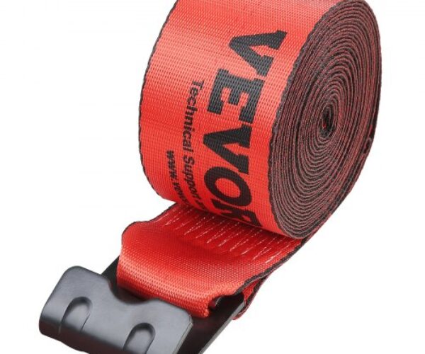 Csörlőheveder Lapos Horoggal Piros 100 mm x 0,76 m 2722 kg 8000 kg Törési Szilárdság