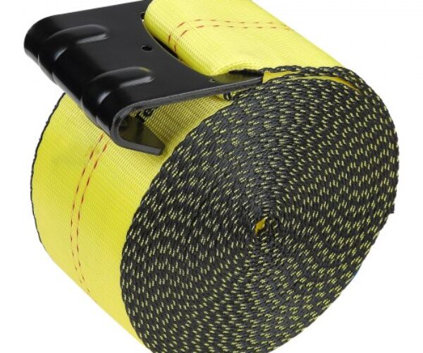 Csörlőheveder Lapos Horoggal Sárga 100 mm x 0,76 m 2722 kg 8000 kg Törési Szilárdság