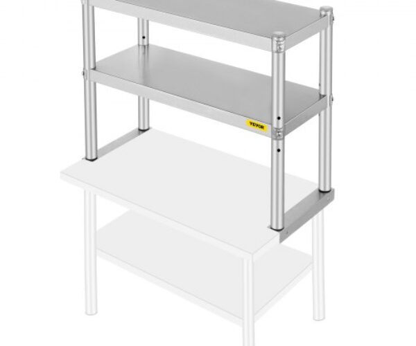 Dupla Kétszintes Rozsdamentes Acél Polc 762×305 mm