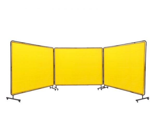 Hegesztőernyő Hármas Paneles Forgókerék Sárga 1,83×2,44m