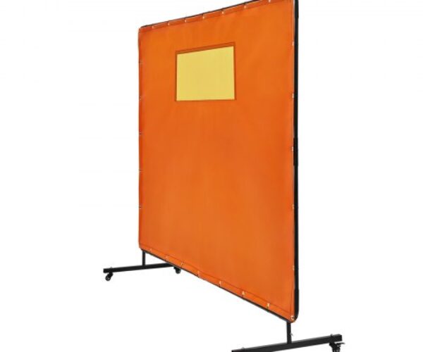 Hegesztőernyő Keret Forgó Kerekekkel Sárga 150×200 mm