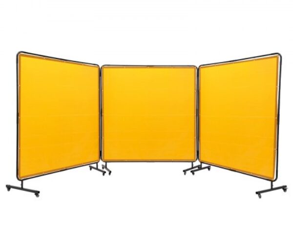 Hegesztőernyő Keret Forgókerékkel Sárga 1,83×1,83 m