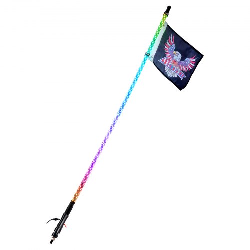 LED Ostorfény Spirális Antennalámpa Távirányító ATV UTV RZR 1,22m - Image 4