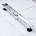Lineáris Rozsdamentes Acél Zuhanylefolyó Ezüst Hajszűrő 610 mm