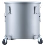 Olajsütő Zsírozó Vödör Szűrőzsákkal Szénacél Szürke 30 l