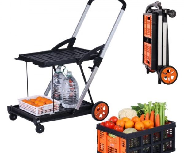 Összecsukható Kétszintes Kosár Kerekekkel 90 kg