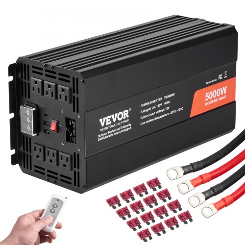 Osztott Szinuszhullám Inverter LCD Távirányító 5kW 12V–120V - Image 2