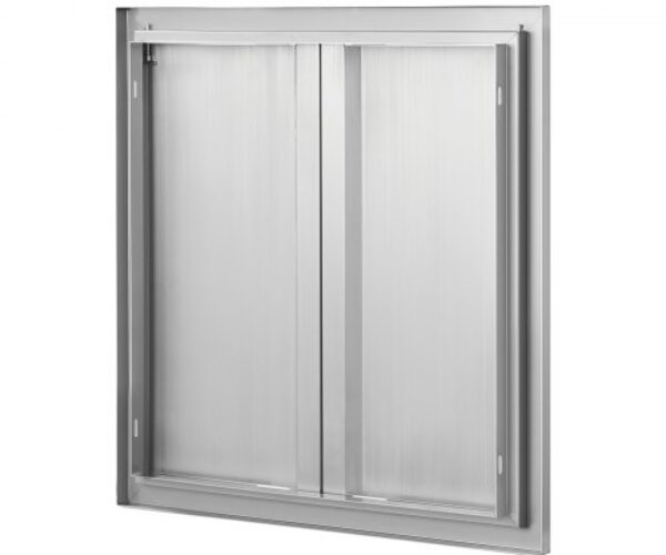 Rozsdamentes Acél BBQ Konyhaajtó Dupla 610×610 mm