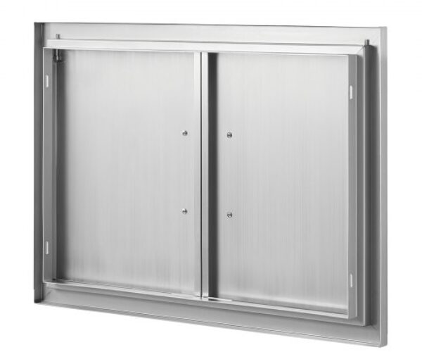 Rozsdamentes Acél BBQ Konyhaajtó Dupla 711×482 mm
