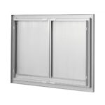 Rozsdamentes Acél BBQ Konyhaajtó Dupla 762x532 mm