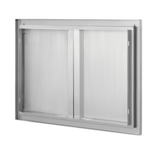 Rozsdamentes Acél BBQ Konyhaajtó Dupla 774x532 mm