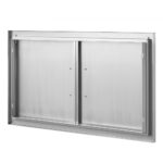 Rozsdamentes Acél BBQ Konyhaajtó Dupla 863x482 mm