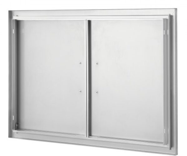 Rozsdamentes Acél BBQ Konyhaajtó Dupla 889×610 mm