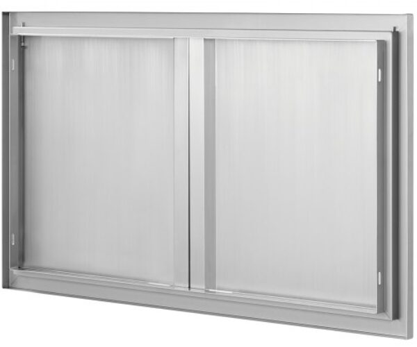 Rozsdamentes Acél BBQ Konyhaajtó Dupla 914×534 mm