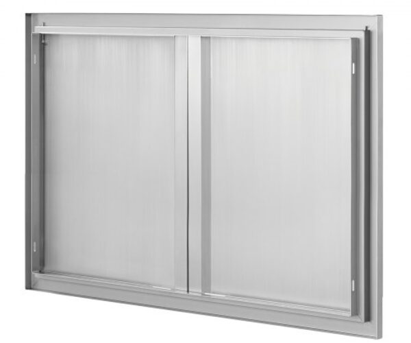 Rozsdamentes Acél BBQ Konyhaajtó Dupla 914×610 mm