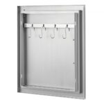 Rozsdamentes Acél BBQ Konyhaajtó Fogantyúval 457x508 mm