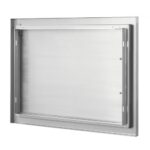 Rozsdamentes Acél BBQ Konyhaajtó Fogantyúval 610x432 mm