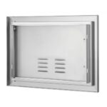 Rozsdamentes Acél BBQ Konyhaajtó Szellőzőkkel 508x356 mm