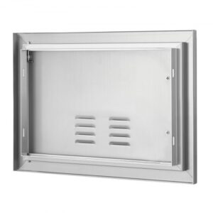 Rozsdamentes Acél BBQ Konyhaajtó Szellőzőkkel 508x356 mm