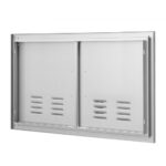 Rozsdamentes Acél BBQ Konyhaajtó Szellőzővel 914x534 mm