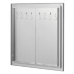 Rozsdamentes Acél Dupla Konyhaajtó Fogantyúkkal 610x610 mm