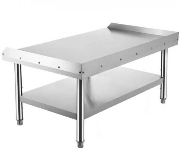 Rozsdamentes Acél Grillállvány Állítható Polccal 1524x762x610 mm