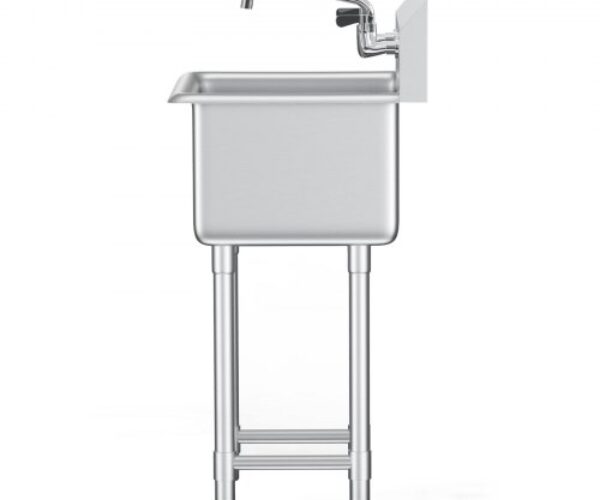 Rozsdamentes Acél Mosogató Csappal Lábakkal 457×1041 mm