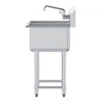 Rozsdamentes Acél Mosogató Csappal Lábakkal 533x1041 mm