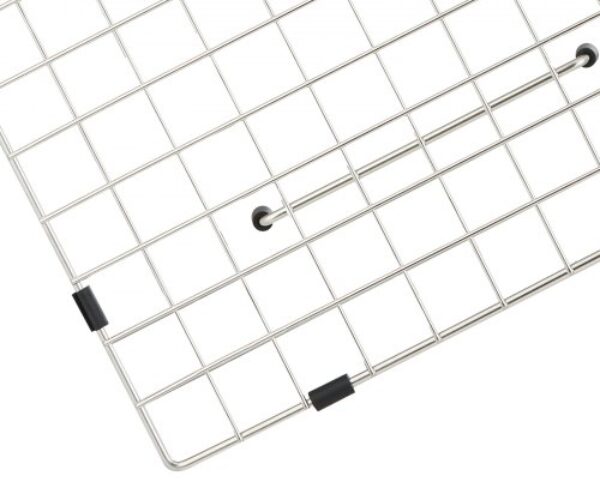 Rozsdamentes Acél Mosogatóvédő Rács Központosított Lefolyóval 724×396 mm