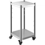 Rozsdamentes Acél Rizsmelegítő Állvány Kerekekkel 355x355 mm