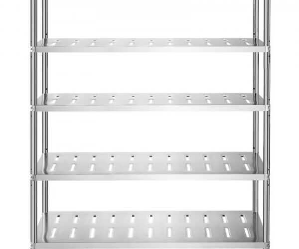 Rozsdamentes Acél Teherbíró Polc Állítható Magasság 1500x450x1800 mm 300 kg